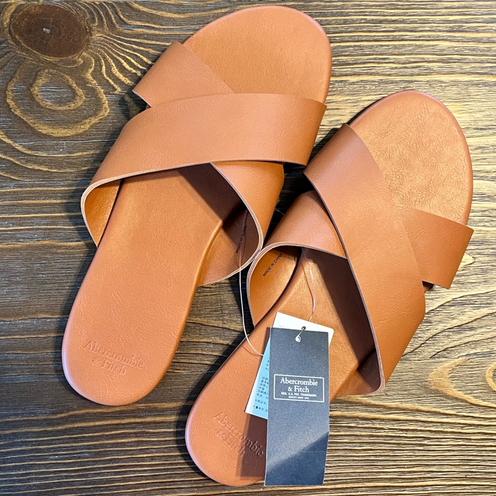 Abercrombie & Fitch Brown Leather Sandals